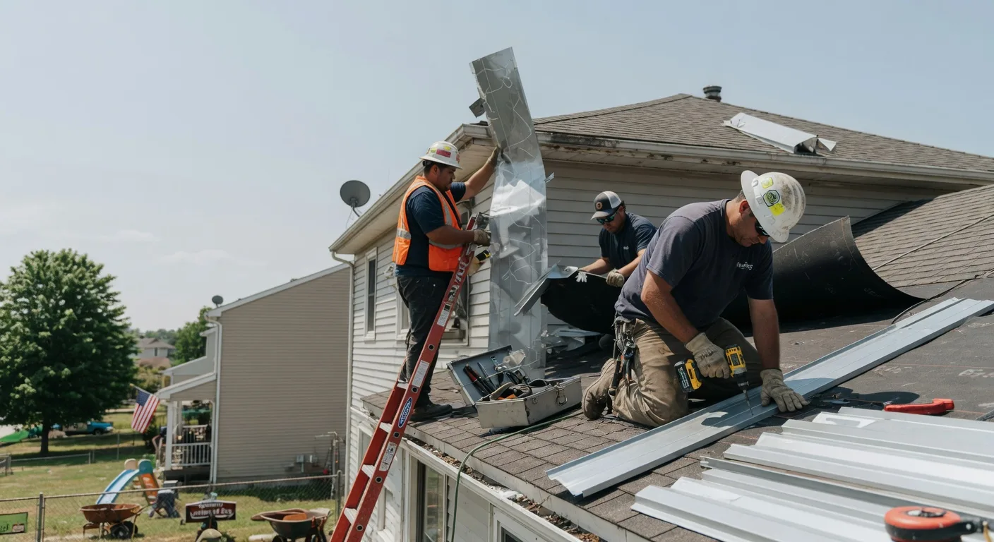 Storm Damage Metal Roof Repair in Granville, VT